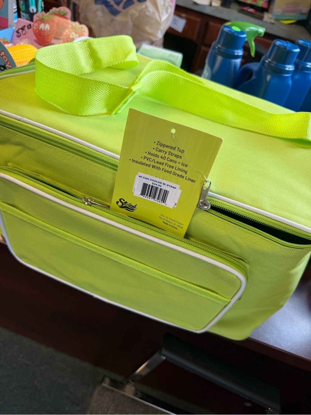 Insulated Cooler Tote 40 can purchaser can choose from green or orange